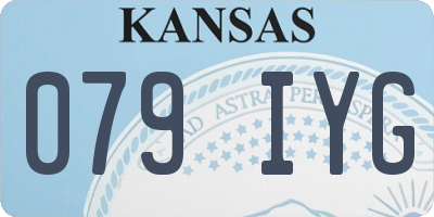 KS license plate 079IYG