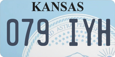KS license plate 079IYH