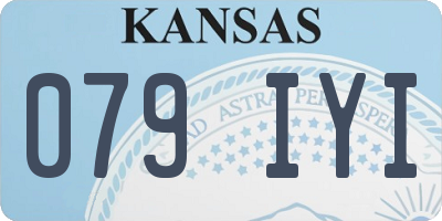 KS license plate 079IYI