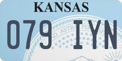KS license plate 079IYN