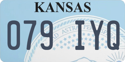 KS license plate 079IYQ