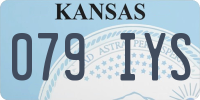 KS license plate 079IYS