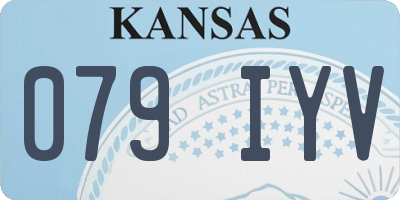 KS license plate 079IYV