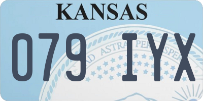 KS license plate 079IYX