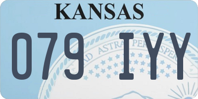 KS license plate 079IYY
