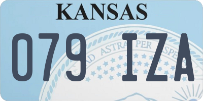 KS license plate 079IZA