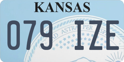 KS license plate 079IZE
