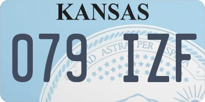 KS license plate 079IZF