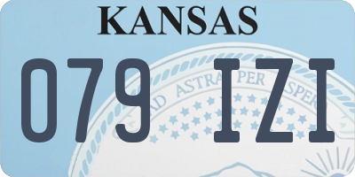 KS license plate 079IZI