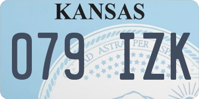 KS license plate 079IZK