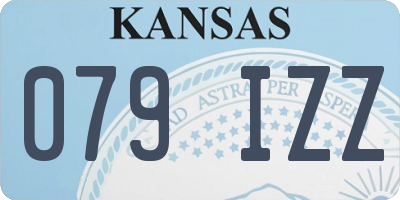 KS license plate 079IZZ
