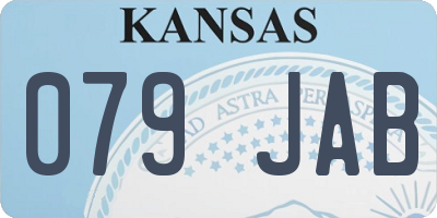 KS license plate 079JAB