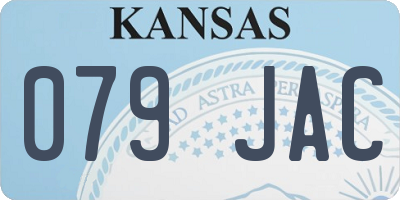 KS license plate 079JAC