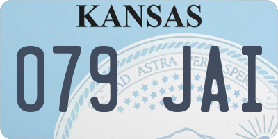 KS license plate 079JAI