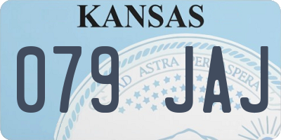 KS license plate 079JAJ