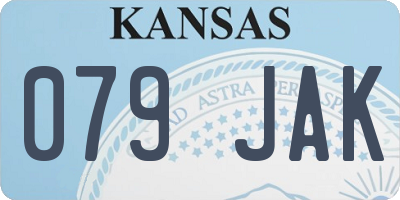KS license plate 079JAK
