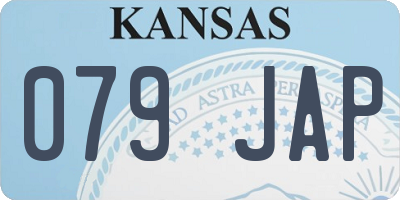 KS license plate 079JAP