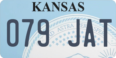 KS license plate 079JAT