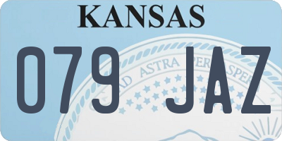KS license plate 079JAZ