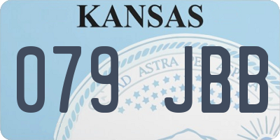 KS license plate 079JBB