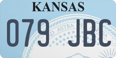 KS license plate 079JBC