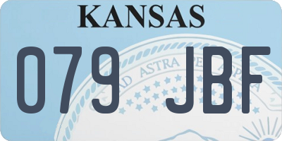 KS license plate 079JBF