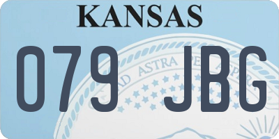 KS license plate 079JBG