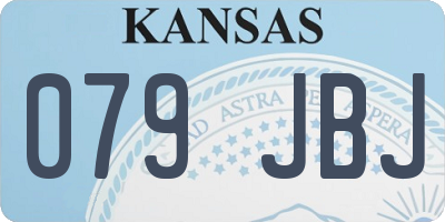 KS license plate 079JBJ