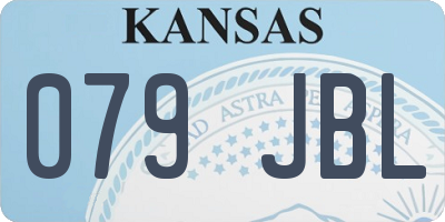 KS license plate 079JBL