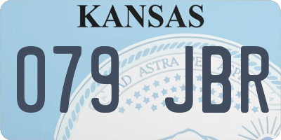 KS license plate 079JBR