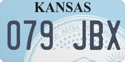 KS license plate 079JBX