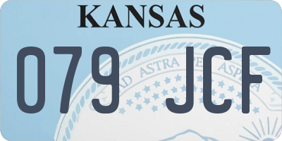 KS license plate 079JCF