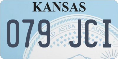 KS license plate 079JCI
