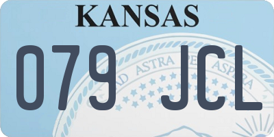 KS license plate 079JCL