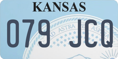 KS license plate 079JCQ