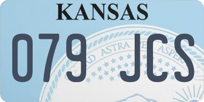 KS license plate 079JCS