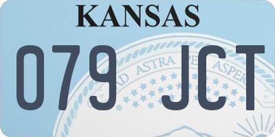 KS license plate 079JCT