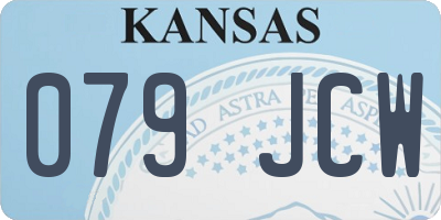 KS license plate 079JCW