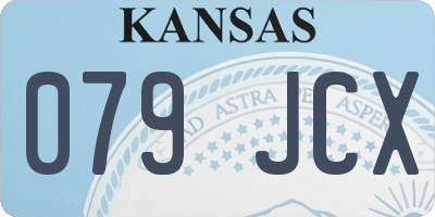 KS license plate 079JCX