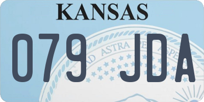 KS license plate 079JDA