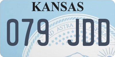 KS license plate 079JDD