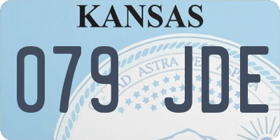 KS license plate 079JDE