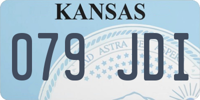 KS license plate 079JDI