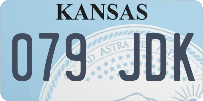 KS license plate 079JDK