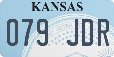 KS license plate 079JDR