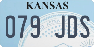 KS license plate 079JDS