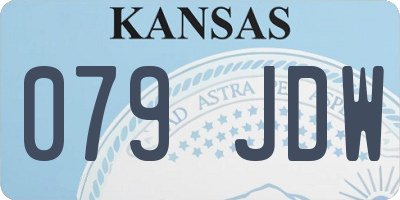 KS license plate 079JDW