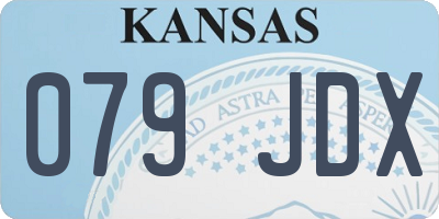 KS license plate 079JDX