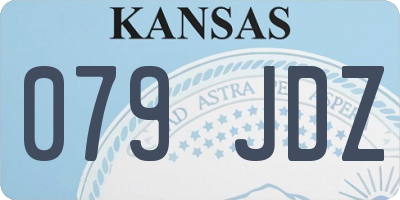 KS license plate 079JDZ