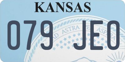 KS license plate 079JEO